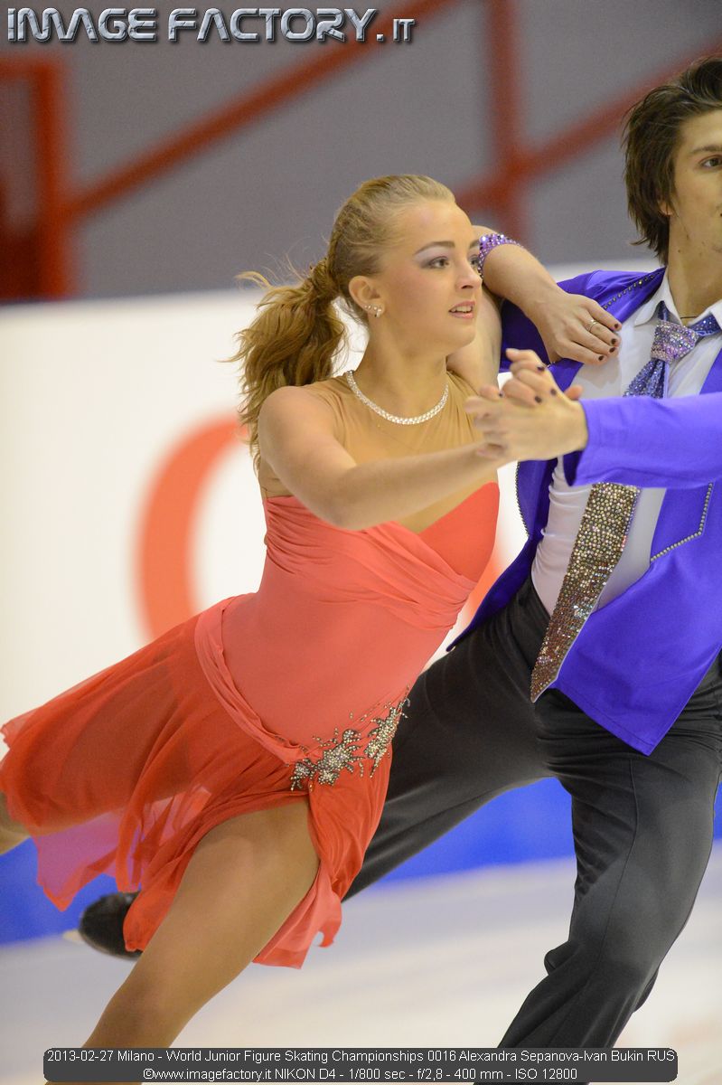 2013-02-27 Milano - World Junior Figure Skating Championships 0016 Alexandra Sepanova-Ivan Bukin RUS
